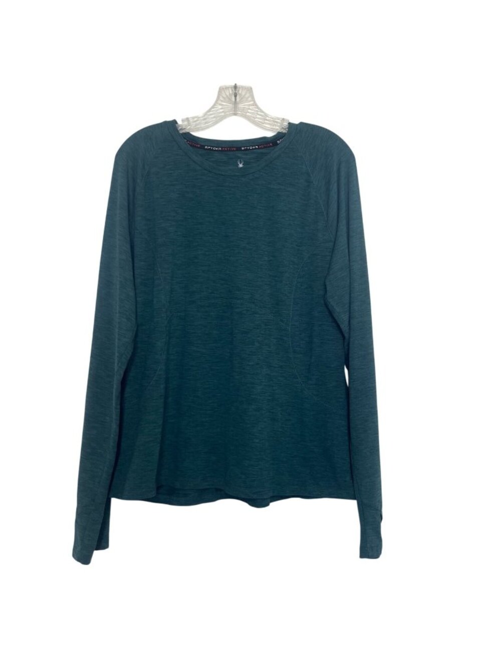 Spyder Active Long Sleeve Performance Shirt Womens XL Green Pockets